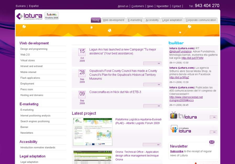 A great web design by Lotura, Donostia-San Sebastian, Spain: 