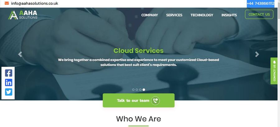 A great web design by Aaha solutions, Erith, United Kingdom: 