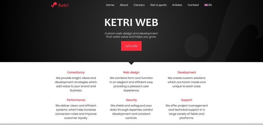 A great web design by Ketri Web, Tirana, Albania: 