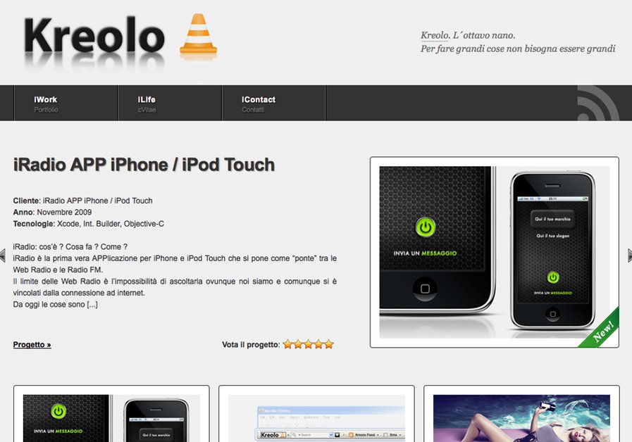 A great web design by Kreolo.com, Bologna, Italy: 