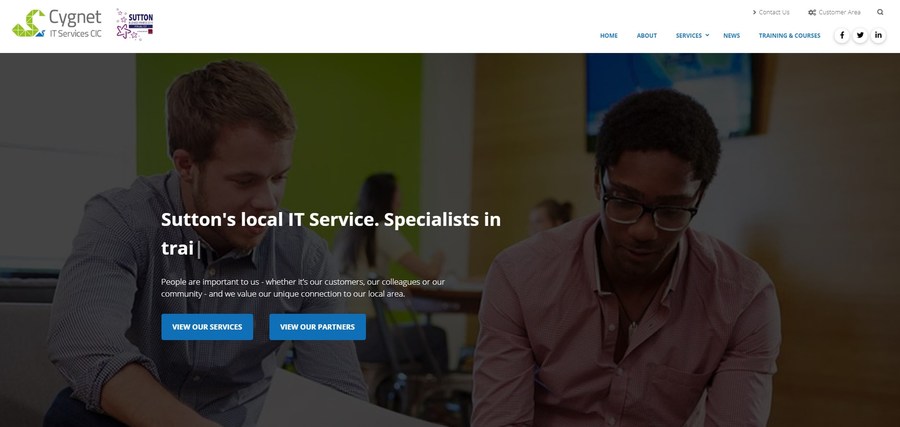 A great web design by Cygnet, Wallington, United Kingdom: 