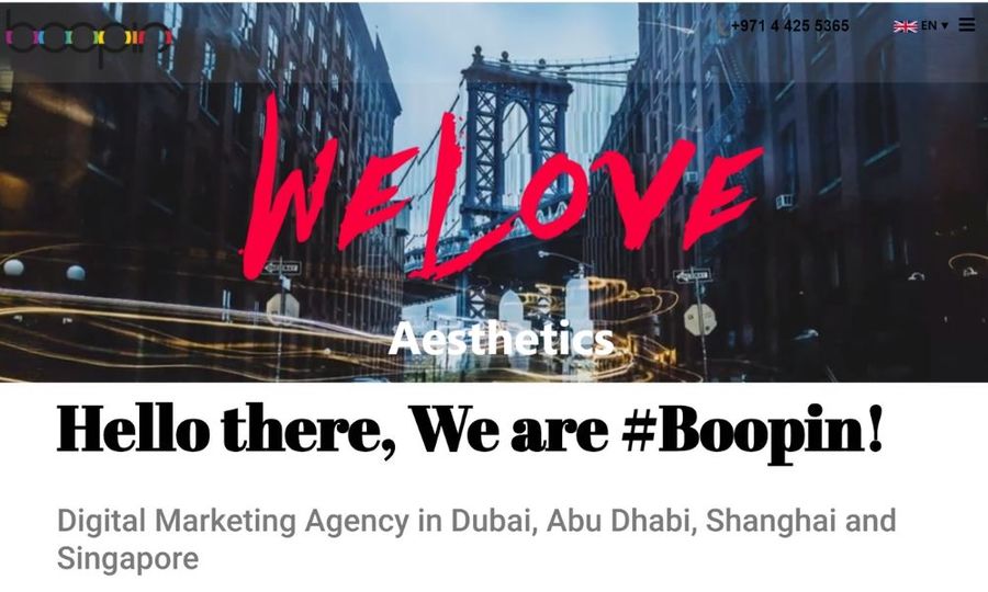 A great web design by Boopin, Singapore, Singapore: 