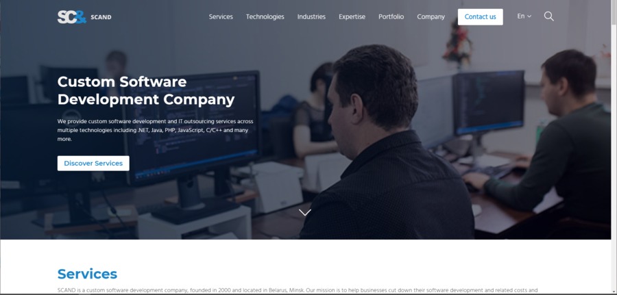 A great web design by Scand Ltd., Minsk, Belarus: 