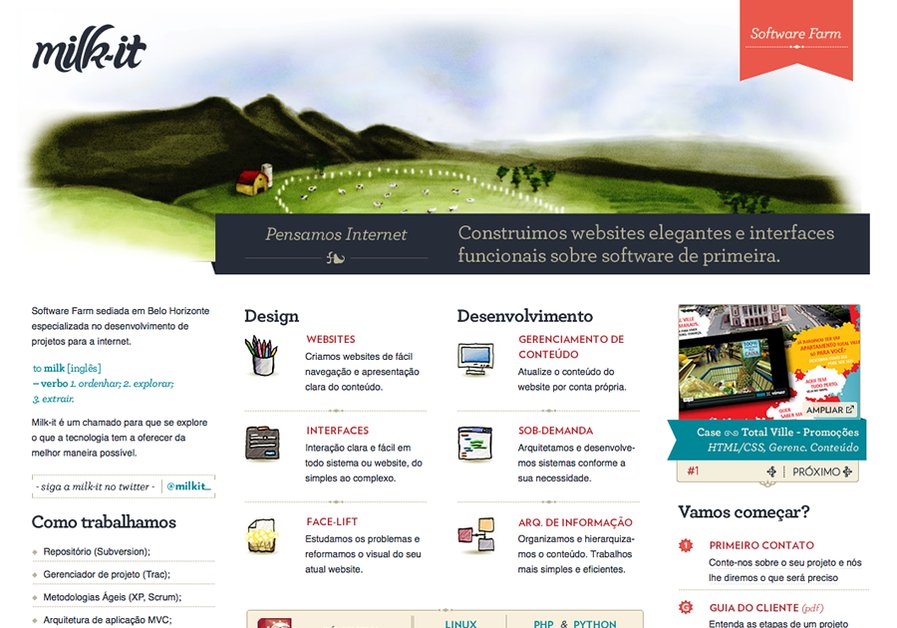 A great web design by Milk-it Software Farm, Belo Horizonte, Brazil: 