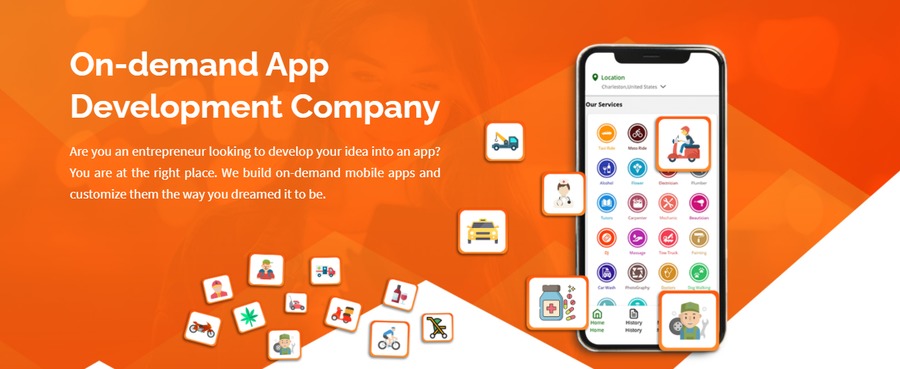 A great web design by on demand white label clone app solution, Chennai, India: 