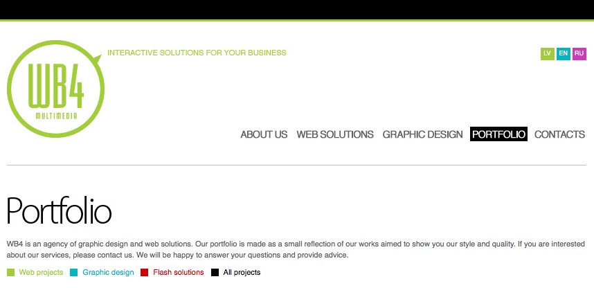 A great web design by WB4, Riga, Latvia: 