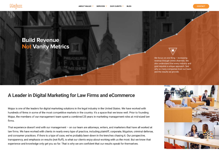 A great web design by Majux, Philadelphia, PA: 