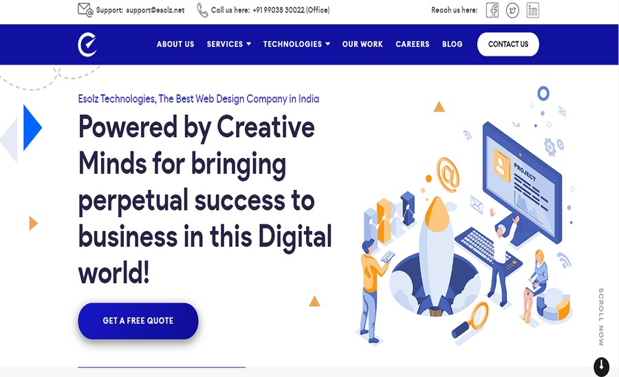 A great web design by Esolz Technologies Pvt. Ltd., Kolkata, India: 