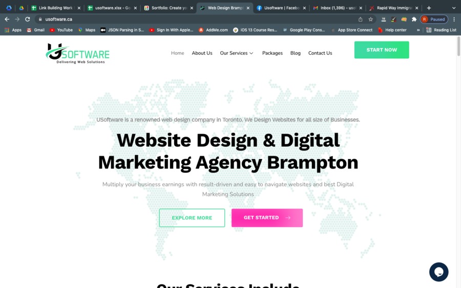 A great web design by Usoftware, Brampton, Canada: Website, Service
