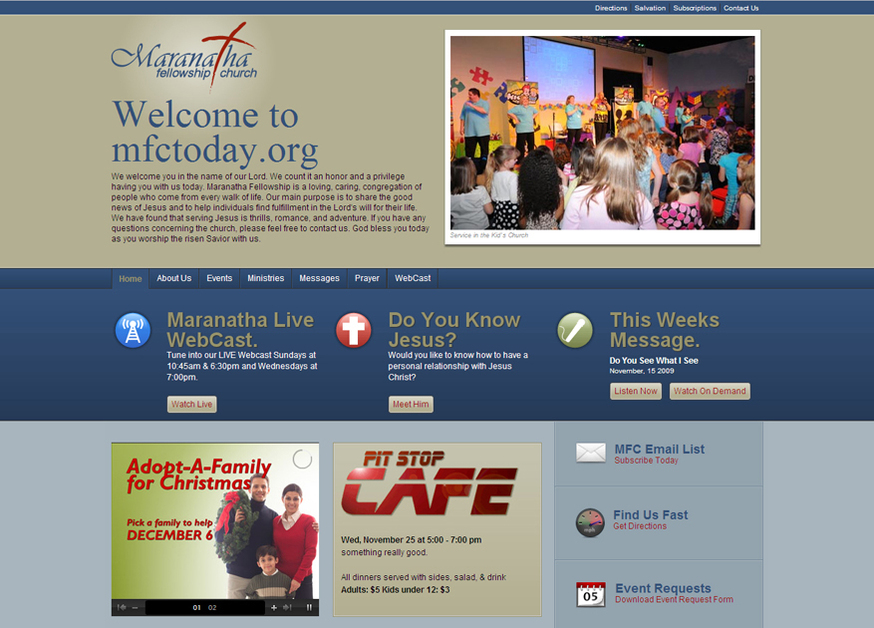 A great web design by Ron Largett Jr., Charleston, WV: 