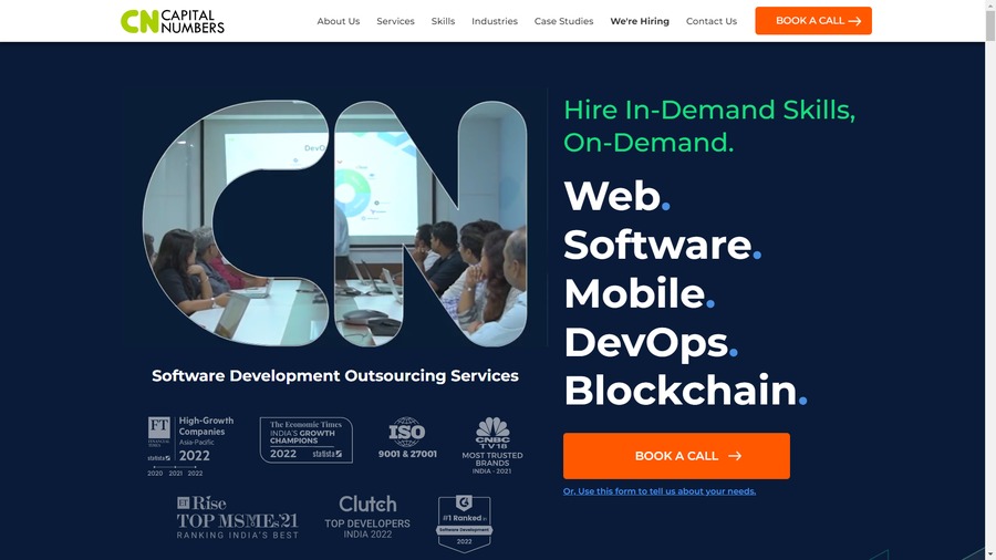 A great web design by Capital numbers, San Francisco, CA: 