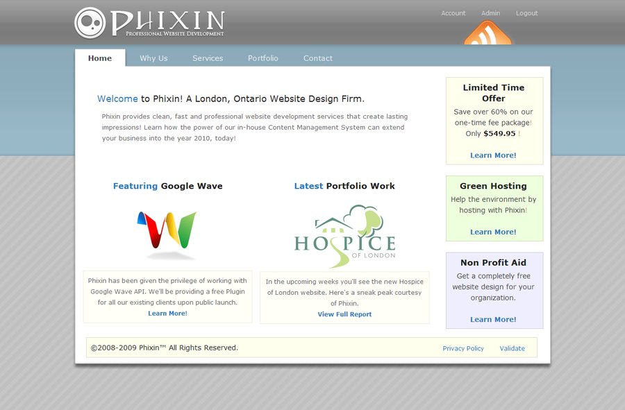 A great web design by Phixin Web Services, London, Canada: 