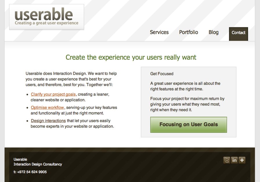 A great web design by Userable, Jerusalem, Israel: 