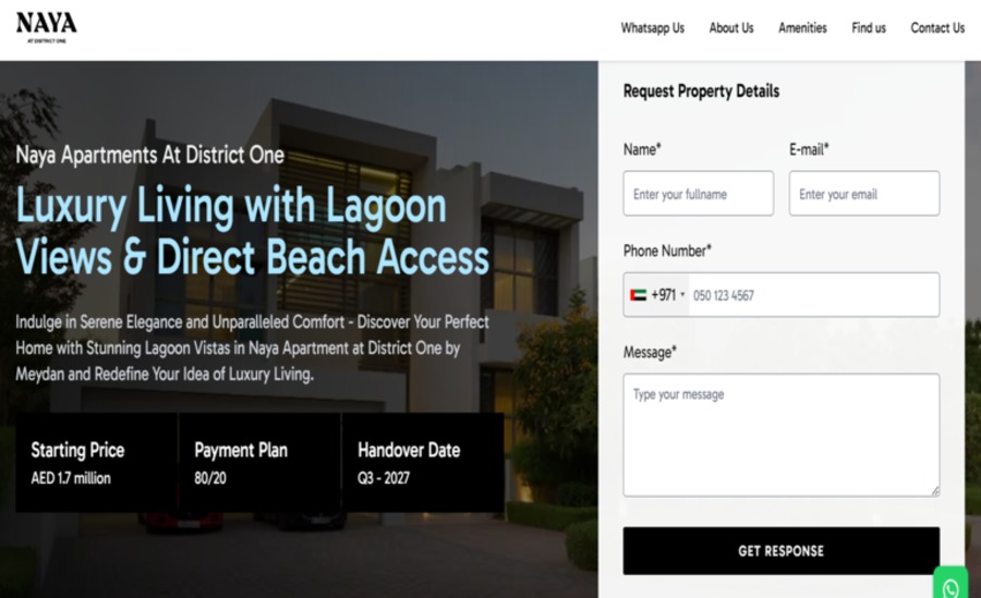 A great web design by Naya Apartments at District One By Nakheel, Dubai, United Arab Emirates: 