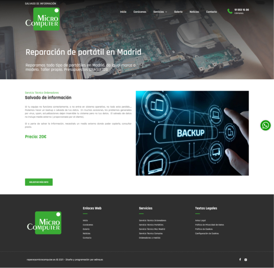 A great web design by Edina, Valencia, Spain: 