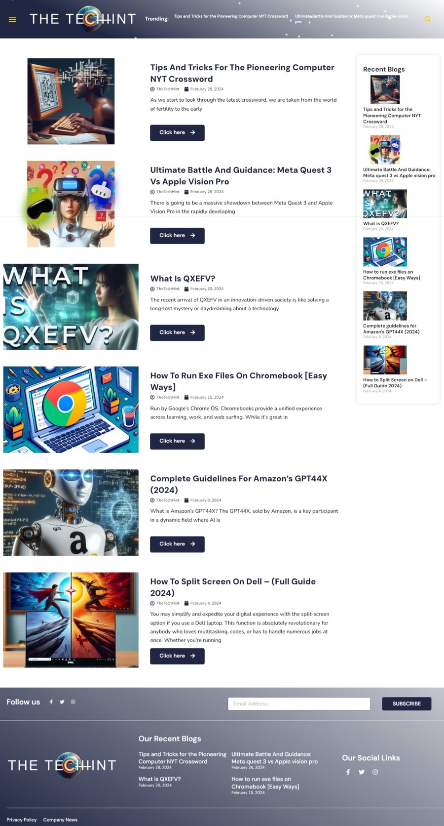 A great web design by Thetechhint, California City, CA: Responsive Website, Blog
, Technology
