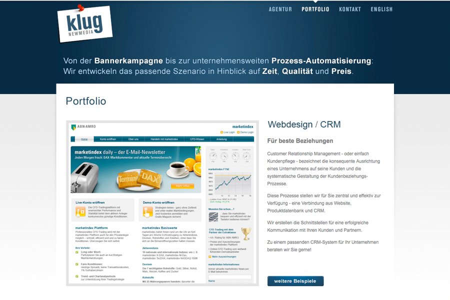 A great web design by klug newmedia, Berlin, Germany: 