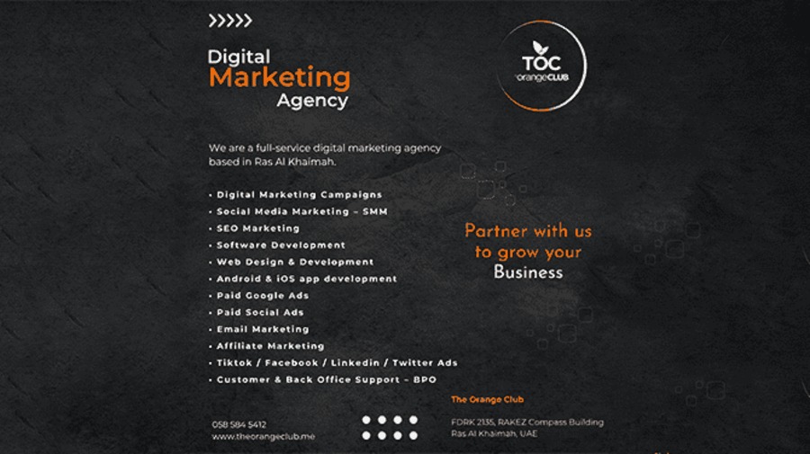 A great web design by The Orange Club, Ras Al Khaima, United Arab Emirates: 