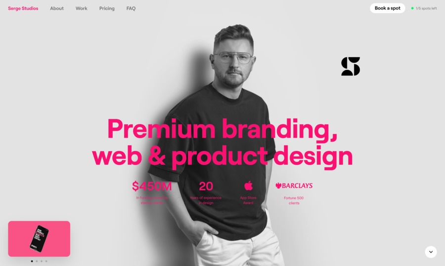 A great web design by Serge Studios, New York, NY: 