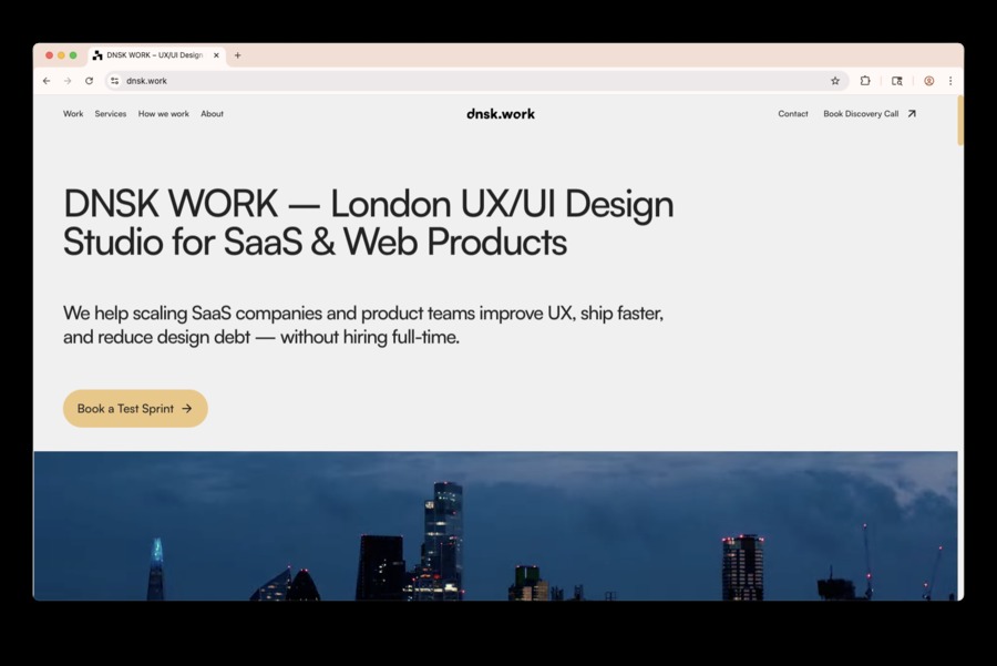 A great web design by DNSK WORK, London, United Kingdom: 