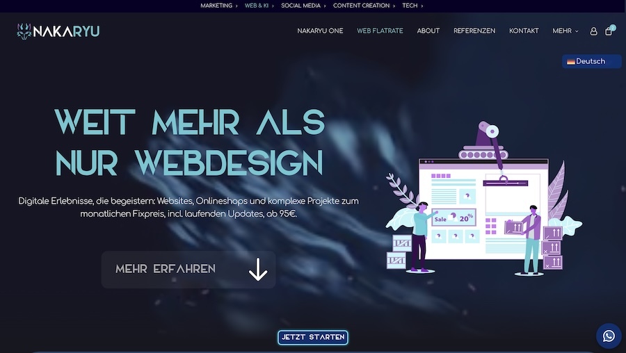 A great web design by Nakaryu Webdesign, Nürnberg, Germany: 