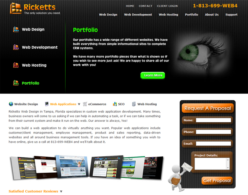 A great web design by Ricketts , Tampa, FL: 