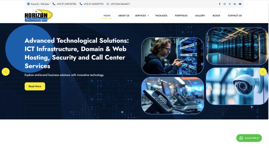 A great web design by Horizon Technologies, Karachi, Pakistan: 