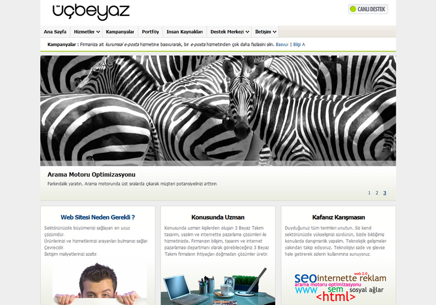 A great web design by 3 Beyaz, Istanbul, Turkey: 