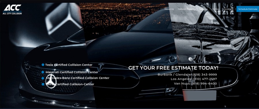 A great web design by All City Collision Center, Burbank, CA: Responsive Website, Other, Automotive
, Wordpress
