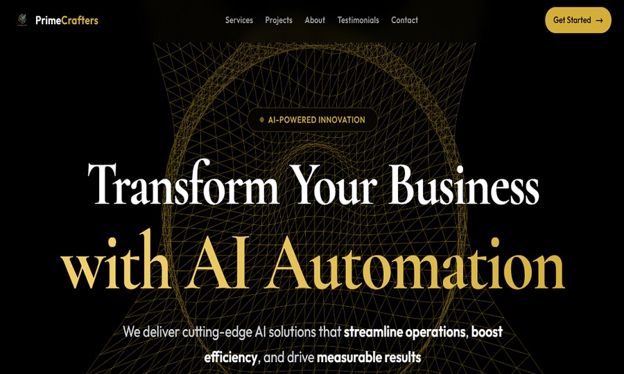 A great web design by The Prime Crafters, Houston, TX: 