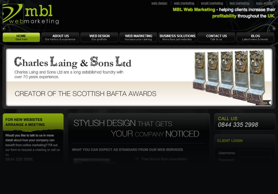 A great web design by MBL UK, London, United Kingdom: 