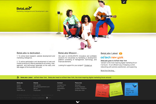 A great web design by BetaLabs, Barcelona, Spain: 