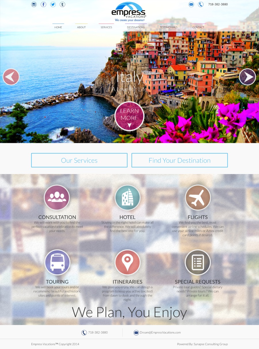 A great web design by Synapse Consulting Group, New York, NY: 