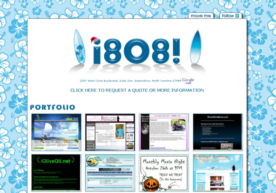 A great web design by i8o8 inc., Greensboro, NC: 