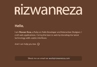 A great web design by Rizwan Reza, Jeddah, Saudi Arabia: 