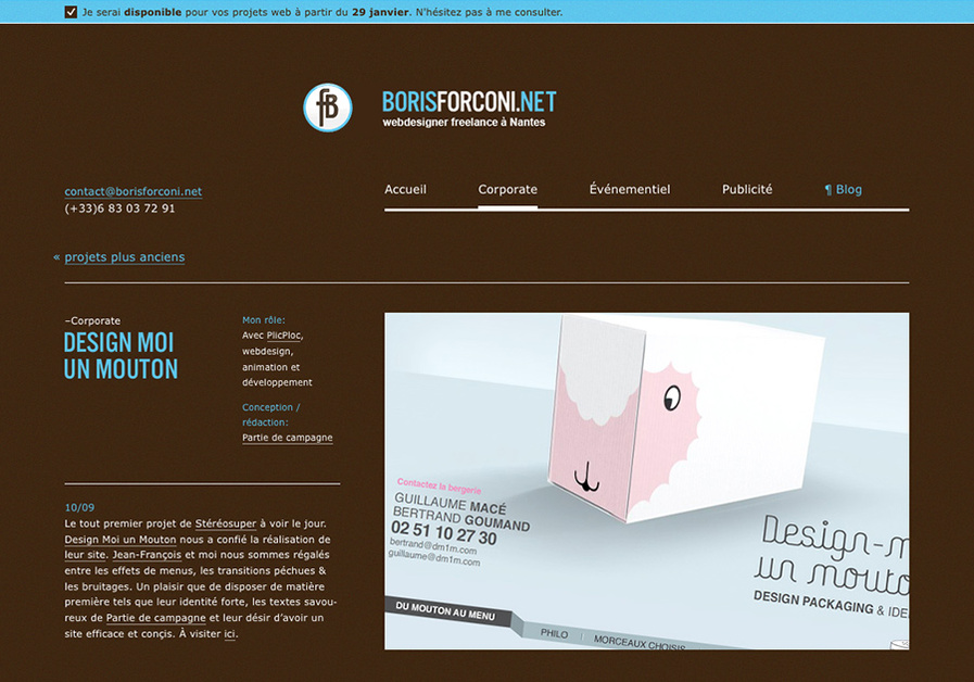 A great web design by borisforconi.net, Nantes, France: 
