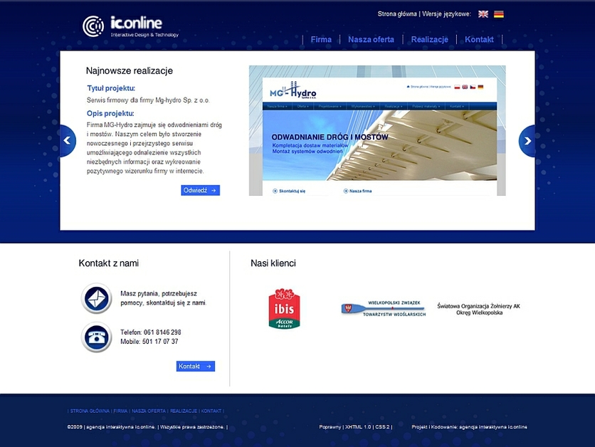 A great web design by ic.online agencja interaktywna, Poznan, Poland: 