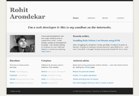 A great web design by Rohit Arondekar, Goa, India: 