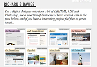 A great web design by Richard S Davies, Bath, United Kingdom: 