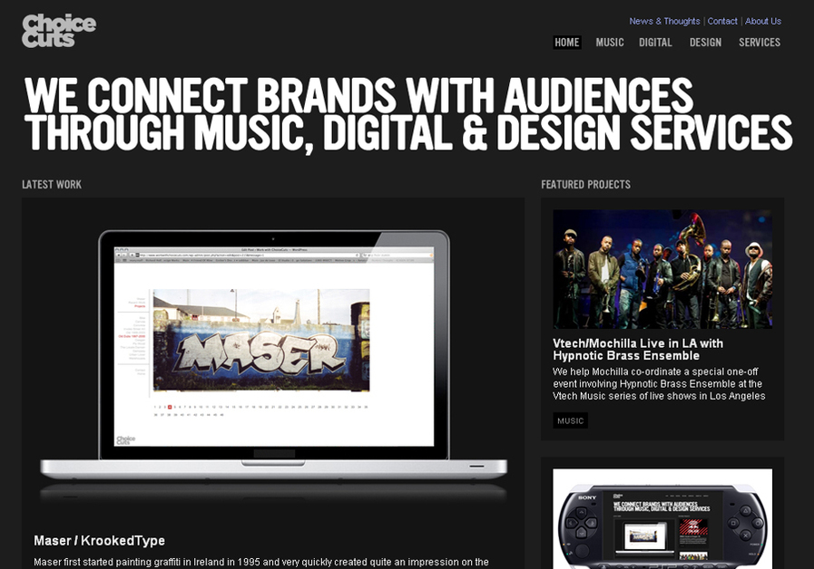 A great web design by ChoiceCuts, Dublin, Ireland: 