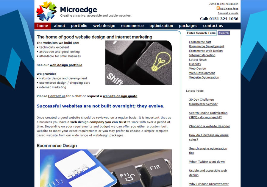 A great web design by Microedge, Liverpool, United Kingdom: 
