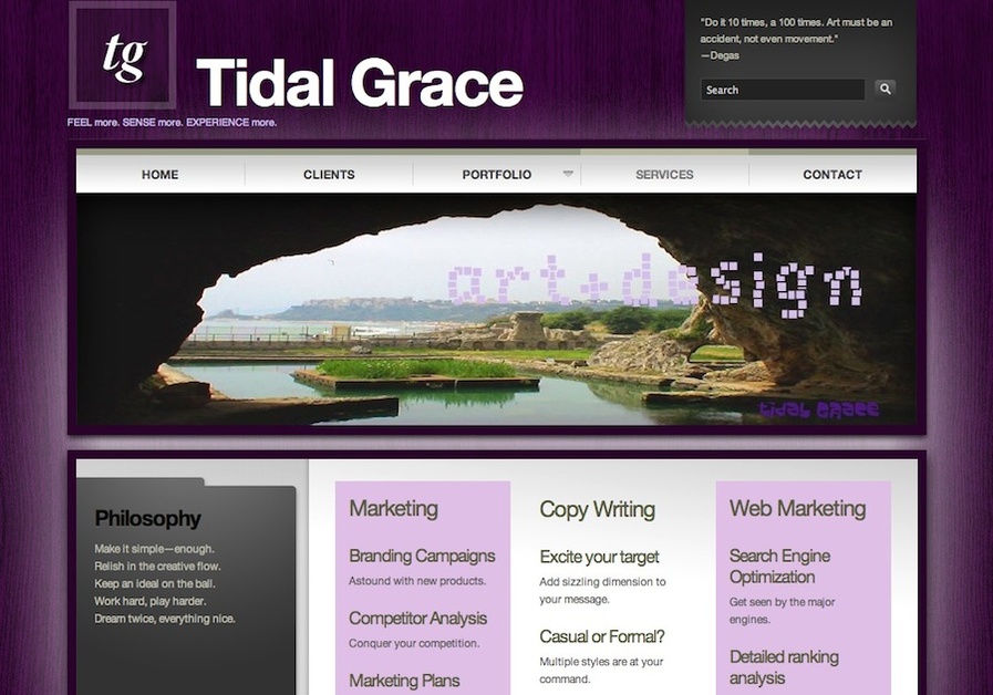 A great web design by TidalGrace.com, Vancouver, Canada: 