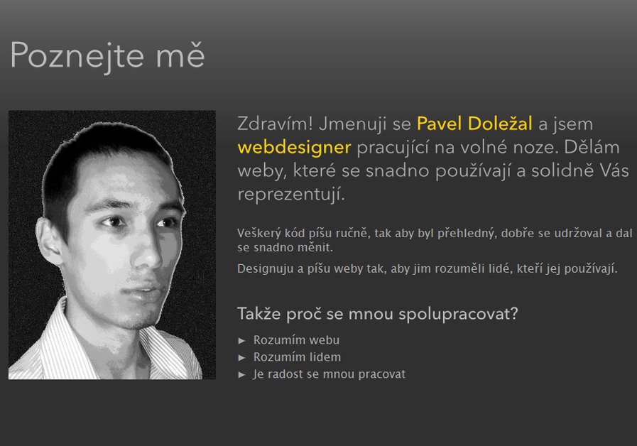 A great web design by Pavel Doležal, Prague, Czech Republic: 