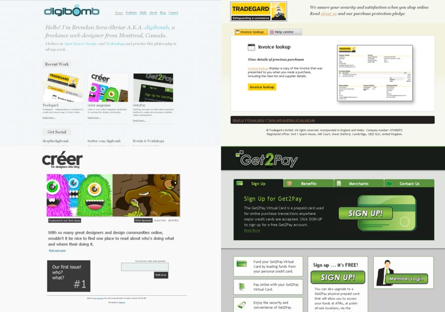 A great web design by Brendan Sera-Shriar a.k.a. digibomb, Montreal, Canada: 