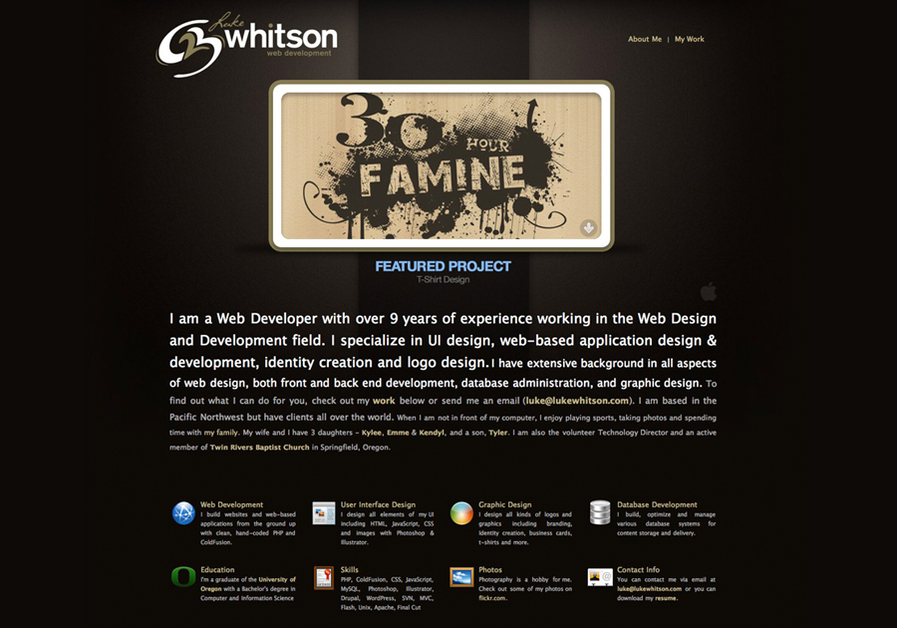 A great web design by Luke Whitson, Eugene, OR: 
