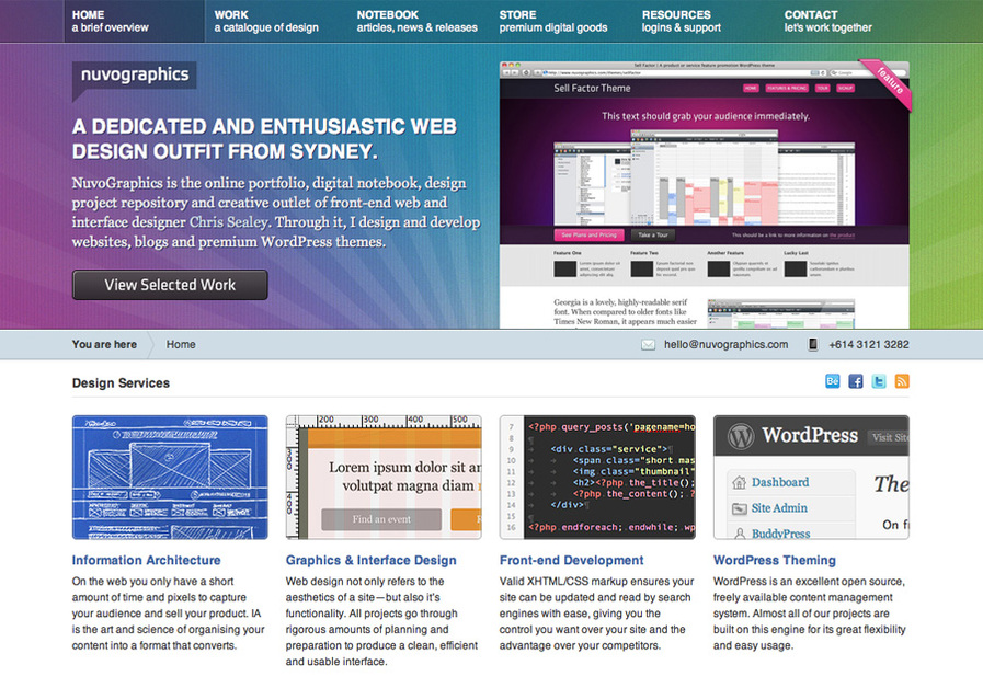 A great web design by NuvoGraphics, Sydney, Australia: 