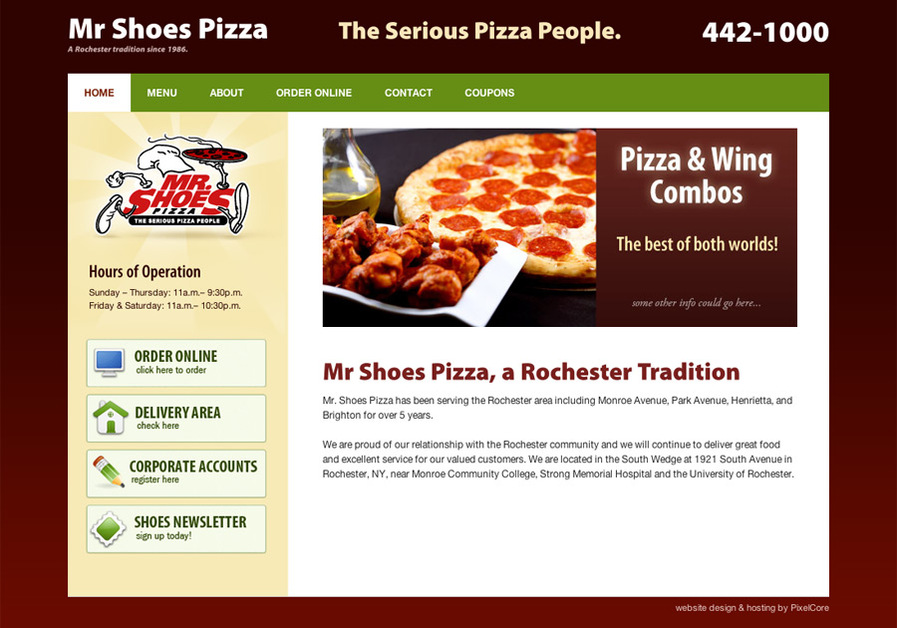 A great web design by PixelCore, Rochester, NY: 