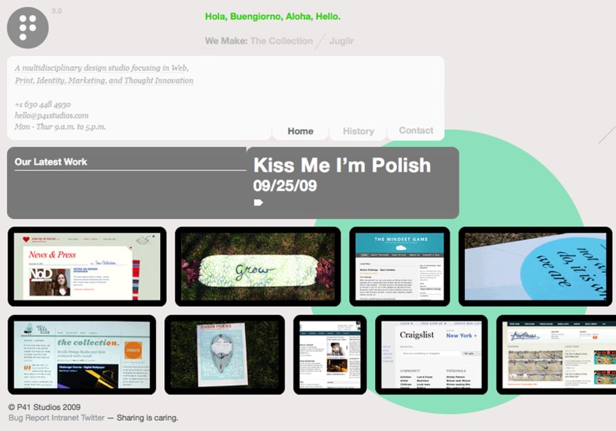A great web design by P41 Studios, Chicago, IL: 