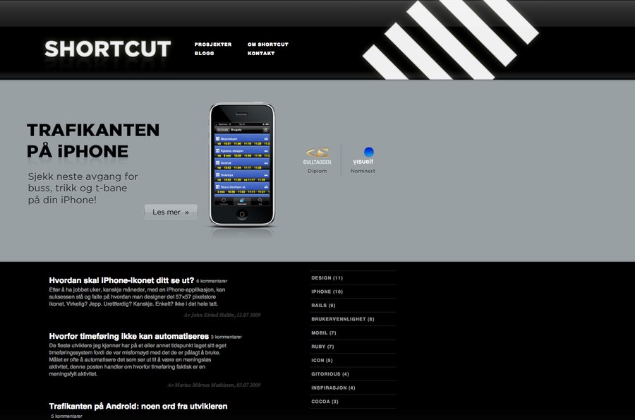 A great web design by Shortcut AS, Oslo, Norway: 