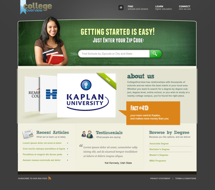 A great web design by Kat Kennedy, Denver, CO: 